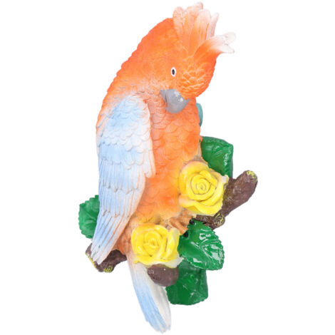 Cockatoo Ornaments Resin Cockatoo Sculptures Decoration for Landscape Home Gardening