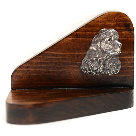 Cocker Spaniel americano: candelabro de madera con un perro, soporte para velas de té, monumento conmemorativo para perros de Art-Dog