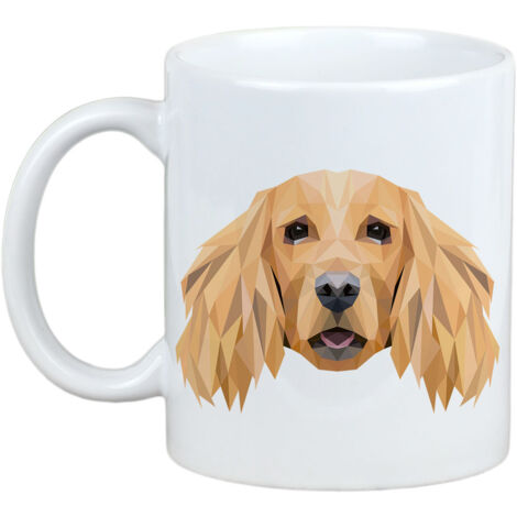 Cocker Spaniel anglais - Mug avec photo et inscription chien géométrique Art-Dog