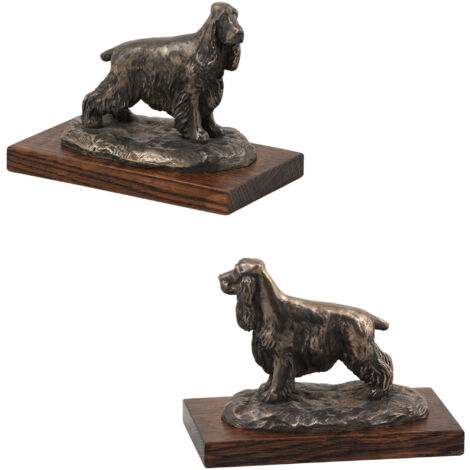 Cocker Spaniel inglés: estatuilla de perro, figura de oficina, trofeo para una exposición de perros de Art-Dog