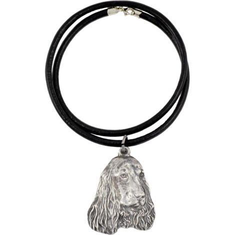 Cocker Spaniel Inglés I - collar para perros, colgante plateado para un amante de los perros, joyas únicas de Art-Dog