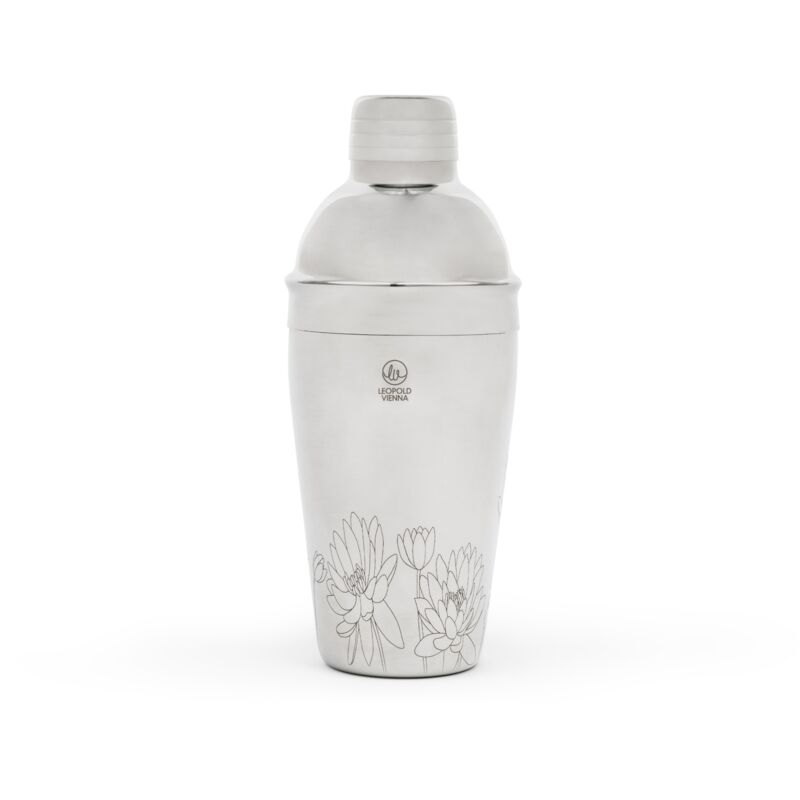 Leopold Vienna Cocktail Shaker Flowers Edelstahl