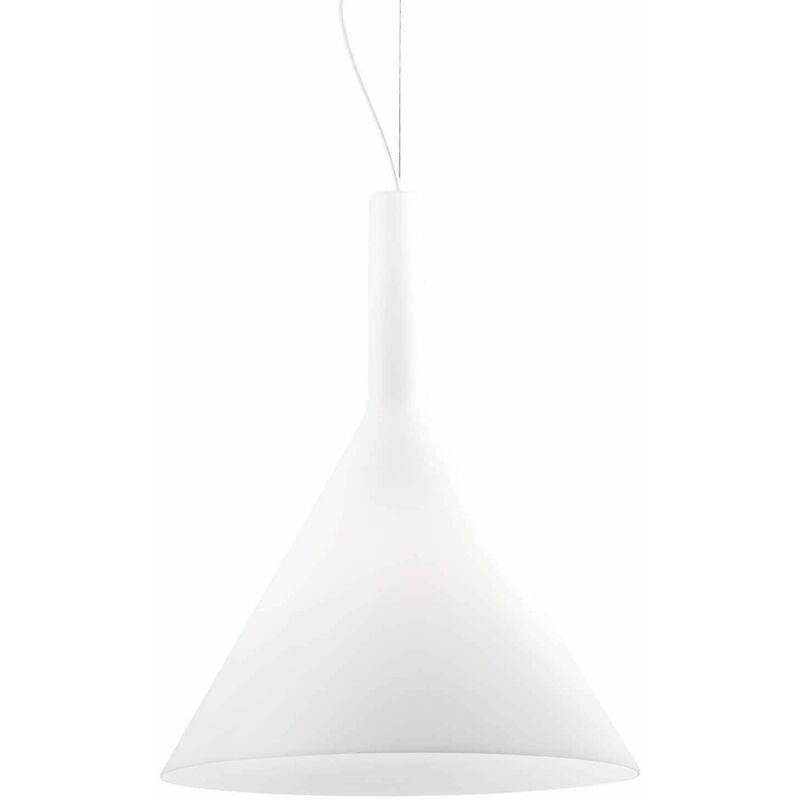 01-ideal Lux - COCKTAIL weiße Pendelleuchte 1 Glühlampe Durchmesser 20 cm