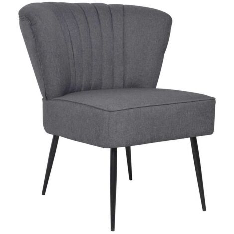 Cocktailsessel Dunkelgrau Stoff vidaXL
