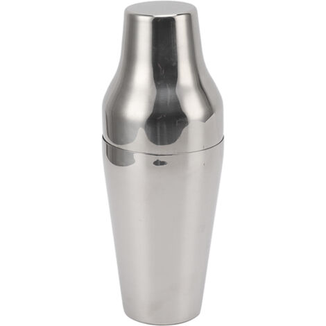 Cocktailshaker aus Edelstahl, 2-teiliger Martini-Mixer für Bar, Zuhause, Camping und Picknick, Silber