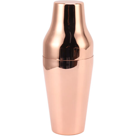 Cocktailshaker aus Edelstahl im französischen Stil, 2-teiliger Martini-Mixer für Bar, Zuhause, Camping und Picknick, Roségold-Finish