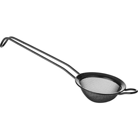 Cocktailsieb für Barkeeper, Stahl, Durchmesser 75 mm, schwarz