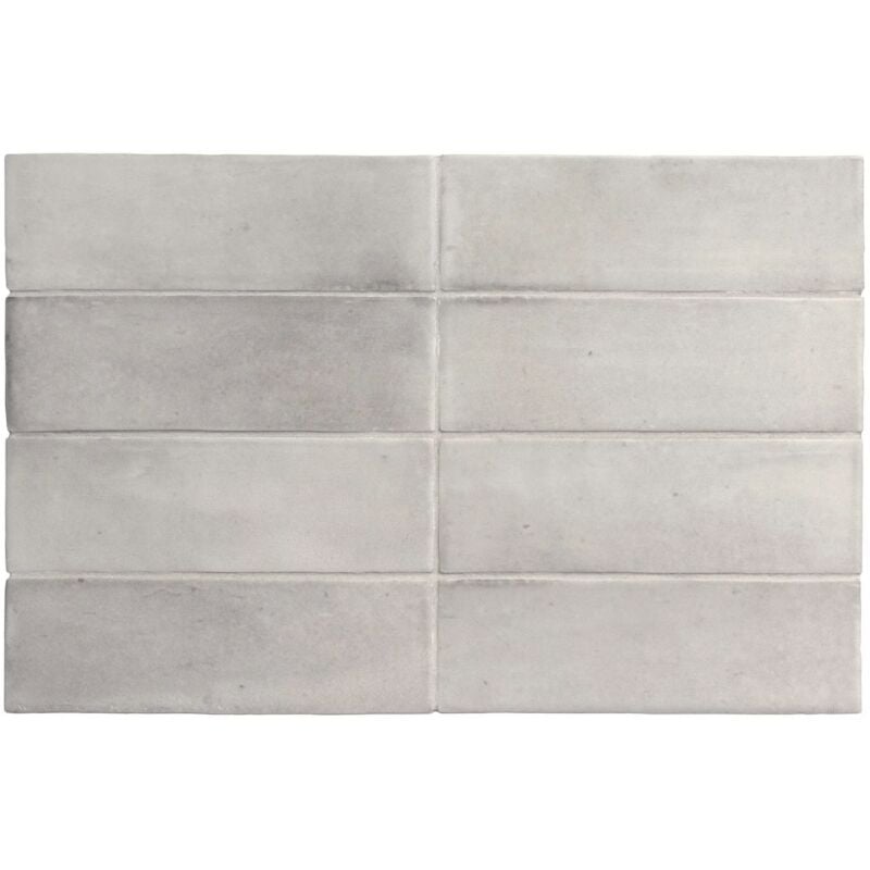 Carrelage sol / mur effet zellige bejmat marocain 5X15 cm gris mate 5X15 cm coco amber grey matt (vendu par boite de 0,50m2)