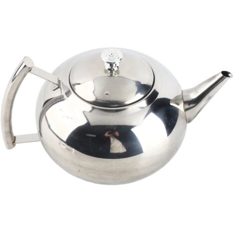 Cocoarm 201 Edelstahl-Teekanne, 2-Liter-Kaffeekanne, eleganter Teekessel mit geschwungenem Griff, herausnehmbarem Teesieb, V-förmigem Ausguss, schnellem Ausgießen und