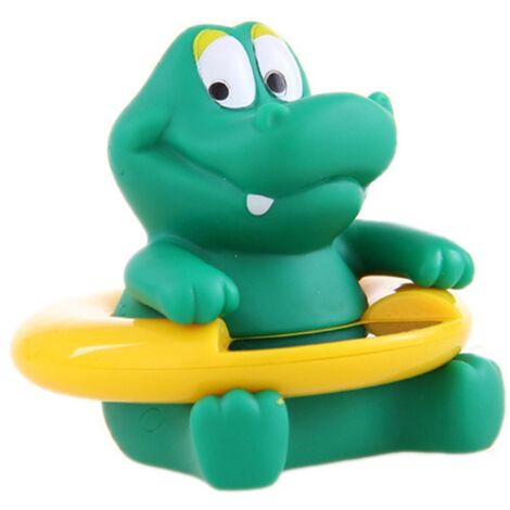 Cocodrilo verde, forma de animal, termómetro para medir el agua, termómetro para piscina