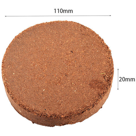 Coconut Fiber Coir Pellet Nutrient Soil Universal Nursery Block Planting Nourishment clod For Flowers Vegetables Garden Supplies,11X2cm 5pcs