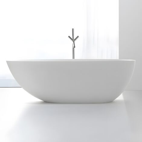 COCOON 150 - Baignoire ilot en Solid Surface 150 x 78 x 55(h) cm