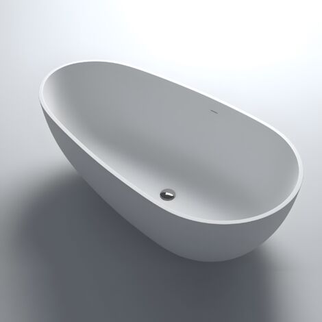 COCOON 170 - Baignoire ilot en Solid Surface 170 x 86 x 55(h) cm