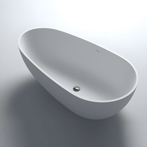 COCOON 180 - Baignoire ilot en Solid Surface 180 x 90 x 56(h) cm