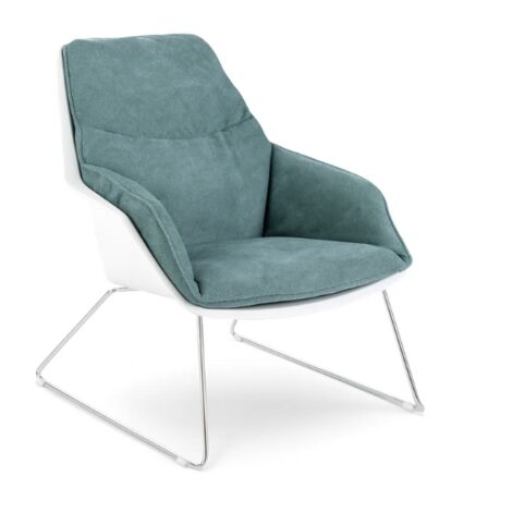 Cocoon, Set di 2 Poltroncine in polipropilene Acquamarina (L. P. H. 74 x 85 x 86)  Duzzle