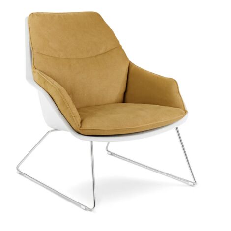 Cocoon, Set di 2 Poltroncine in polipropilene Giallo (L. P. H. 74 x 85 x 86)  Duzzle