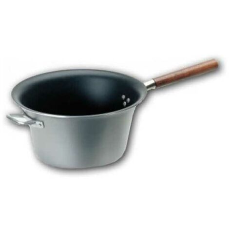 Cocotte en aluminium avec manche en bois, longueur 26 cm