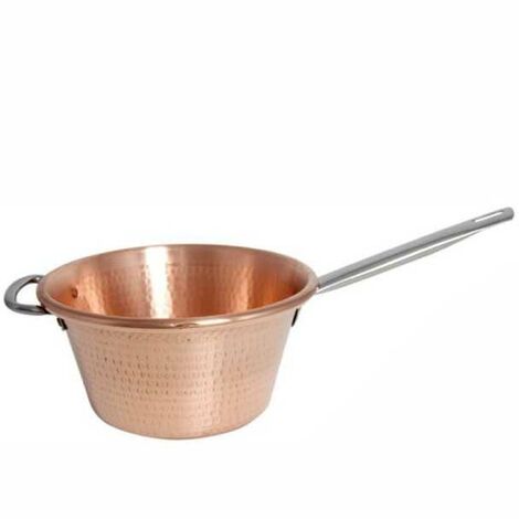 Cocotte en cuivre avec manche en inox pour induction, diamètre 26 cm