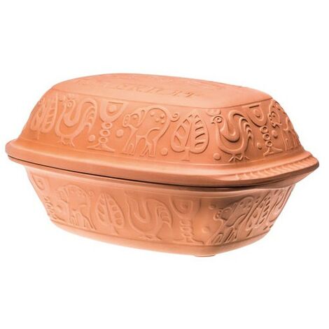 Cocotte en terre cuite pour 6 personnes – Capacité 5 kg – Livre de recettes inclus – Cuisson saine et savoureuse