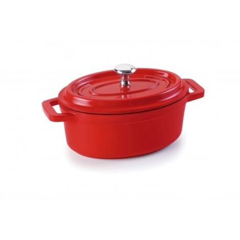 Cocotte Lacor aluminio rojo 12x8.5 cm
