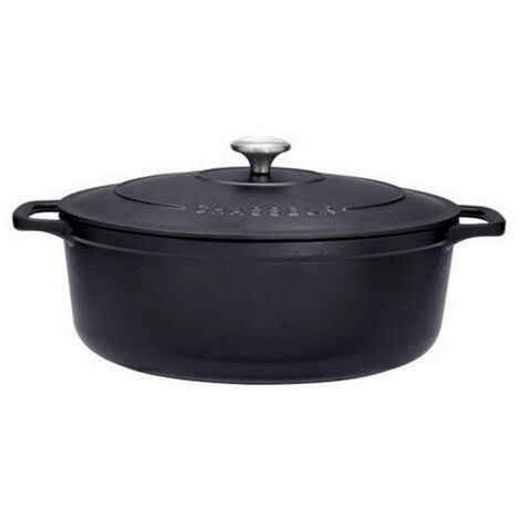 Cocotte ovale en fonte émaillée 29cm noir - Chasseur - puc472901