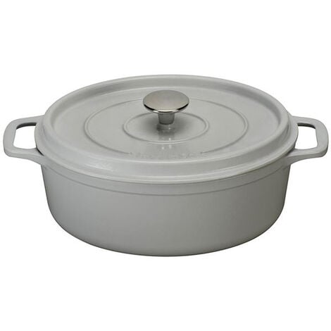 Cocotte ovale en fonte émaillée 35cm gris - Invicta - pu1199740