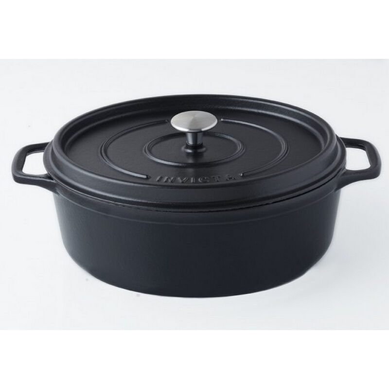 Invicta - Daubière en fonte émaillée 35cm noir mat puv403351