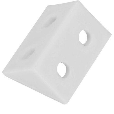 Code à Angle Droit en Plastique de 50 pièces, Code de Supports d'angle de Renfort de Gousset d'angle, pour tiroirs, fenêtres, Meubles, Supports d'angle durables et Solides, Blanc
