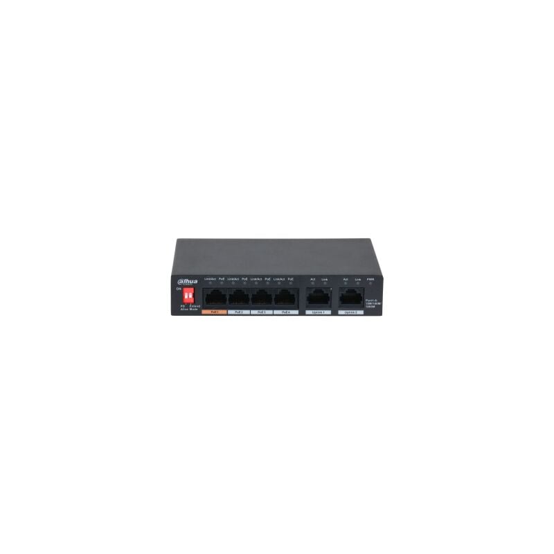 Dahua - PFS3006-4GT-60-V2 - Commutateur L2 non géré à 6 ports g (4 PoE 60 w)