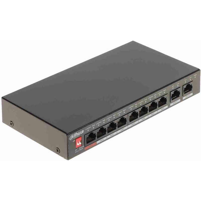 Dahua - Code PFS3009-8ET1GT-96-V2 Switch non administrable 9 ports (8 PoE 96 w)