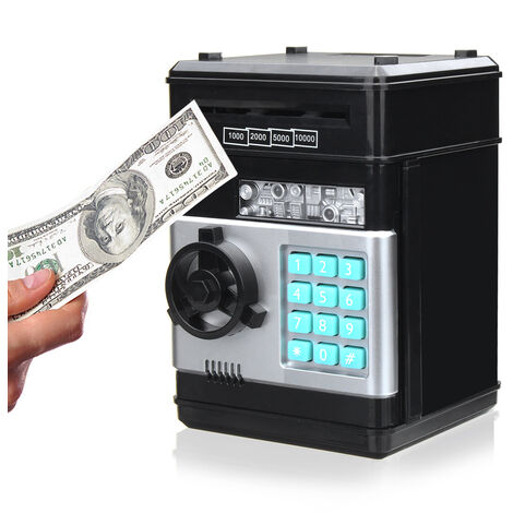 Code Key Lock Tirelire Coins Cash Saving Tirelire Compteur Noir