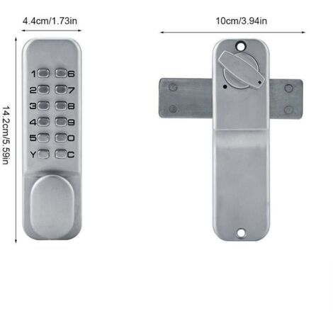 Code Porte Serrure,1-11 Digit Code Combinaison Came Porte Porte Alliage de Zinc Serrure de Mot de Passe,Pratique Mot de Passe Serrure Codée de Sécurité Porte Fenetre Coulissante