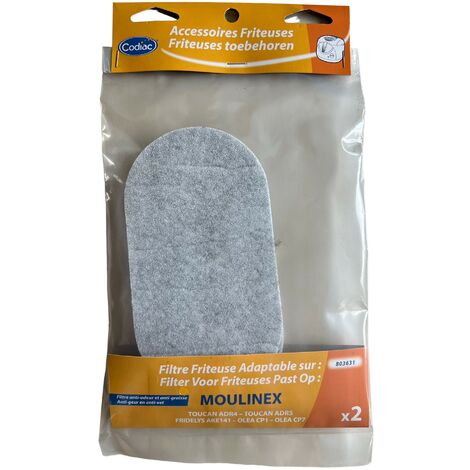 Codiac 2 Friteusenfilter Filter passend für Moulinex Olea, Toucan Fridelys Micro Feinölfilter