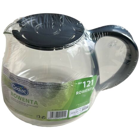 Codiac 341021 Glaskanne Ersatz für Rowenta Brunch und Kaffee Milano CG 300/304/305/309 Glas schwarz