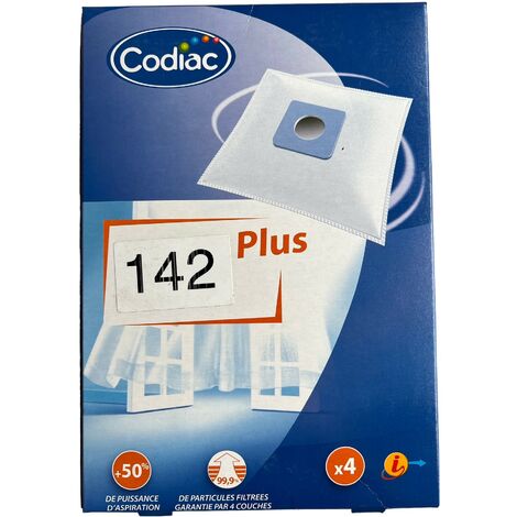 Codiac 4 Vlies Staubsaugerabeutel Ref 142 Plus kompatibel zu Bosch Siemens Gall, XL, XXL , Swirl S67