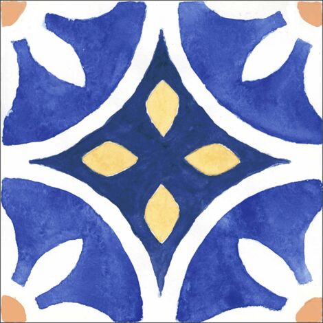 CODICER PT06909 SANTORINI BLUE Gres Decorado 25x25 - ref: PT06909