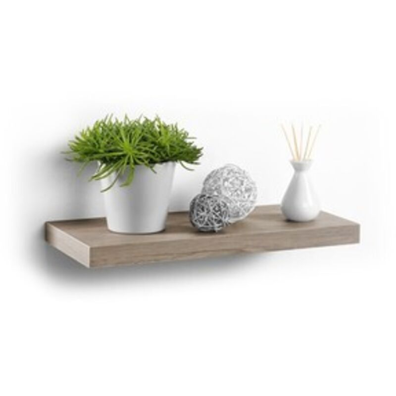 Codico - Etagère flottante en bois - Imitation chêne - l 50 x l 22 cm - Livraison gratuite