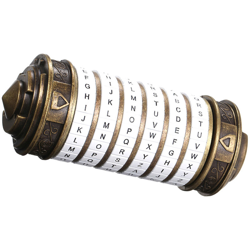 

Codigo de juguetes, cerraduras de metal Cryptex, regalos de boda, regalo del dia de San Valentin,blanco y cobre