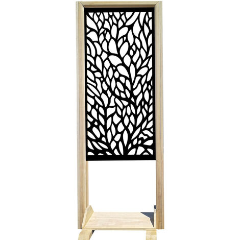 CODIUM - Separè - Paravento modulabile - 70x190cm - in Legno e PVC  Nero