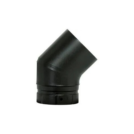 Codo 45° esmalte negro mate, D.125