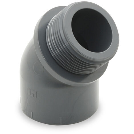 CODO 45º PVC RPESION MACHO MIXTO 32X1