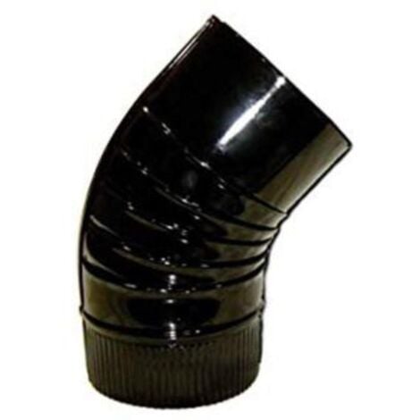 THECA Codo 45º acero vitrificado para estufa - Ø 120 mm