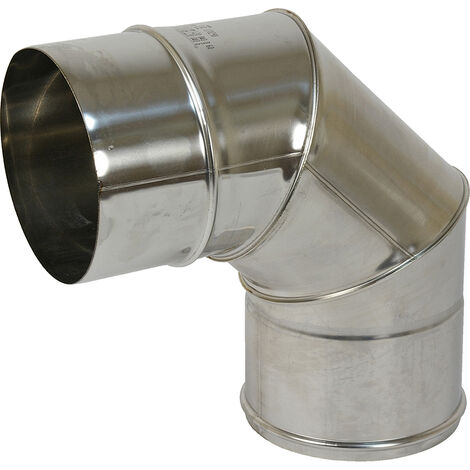 Codo 90º acero inoxidable para estufa - Ø 110 mm