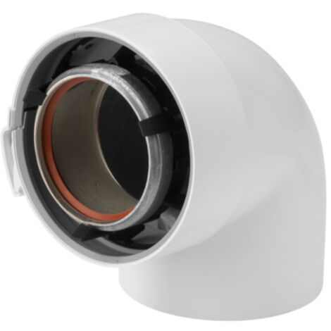 Codo 90° ALU/PVC blanco UBBINK 227233 - UBBINK : 227233