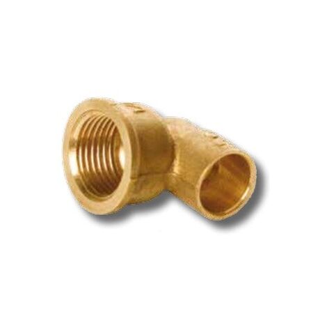 Codo 90º de cobre H - INYECTOMETAL Medidas: Ø22mm x 1"