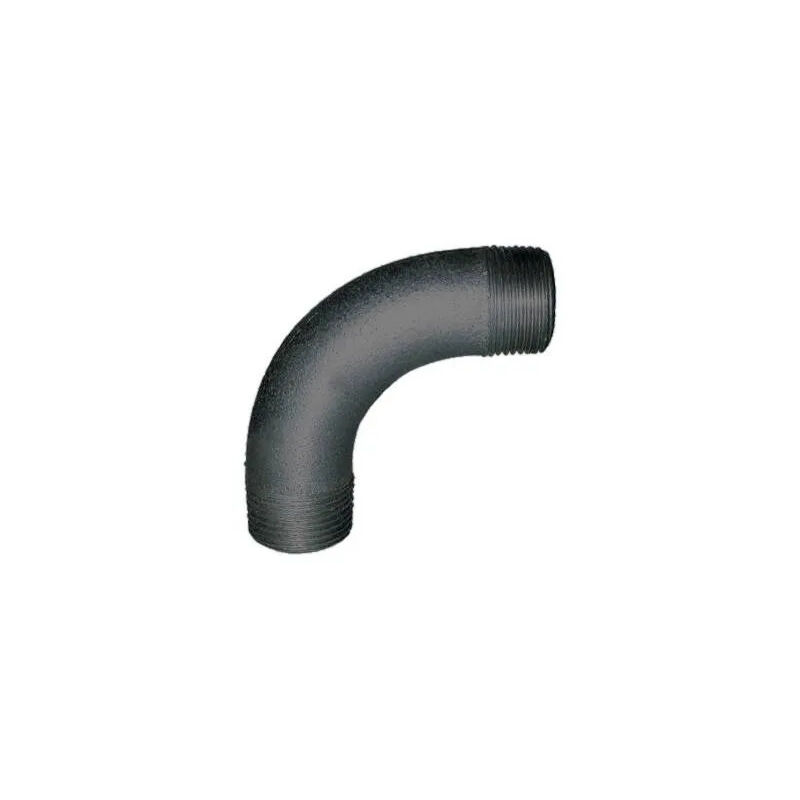 

Codo 90° radio grande 33x42, doble macho negro