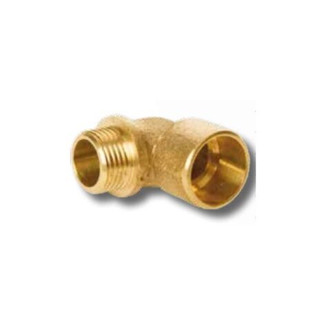 Codo 92º de cobre M - INYECTOMETAL Medidas: Ø18mm x 1/2"
