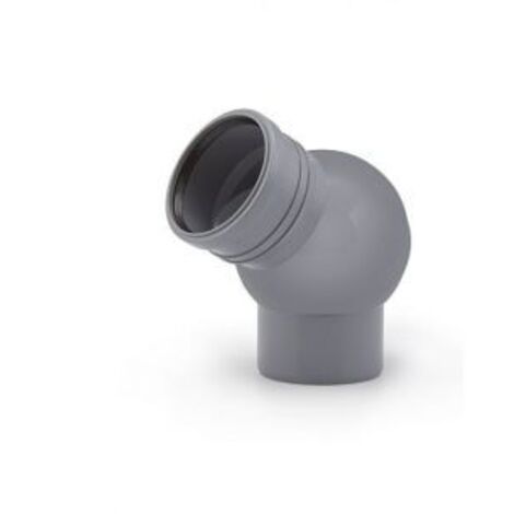 Codo ajustable 110 gris – Conexión en forma de bola – Ángulo ajustable de 0 a 90 grados – Para instalaciones en espacios reducidos