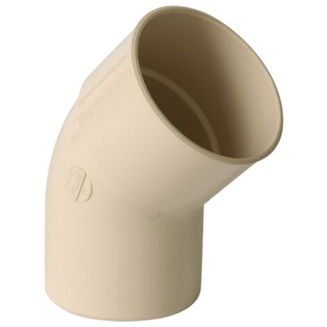 Codo bajante macho-hembra ángulo 45º - RIUVERT Color: Blanco - Medidas: Ø100mm x 45º