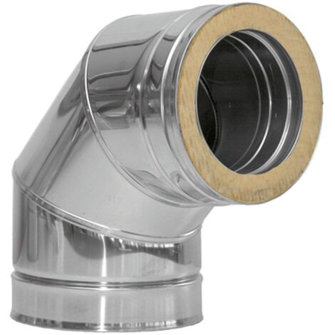 Codo chimenea de acero inoxidable Ø150 90º DP - DINAK